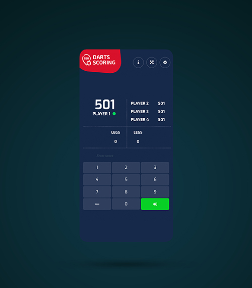 — Free online darts scoreboard